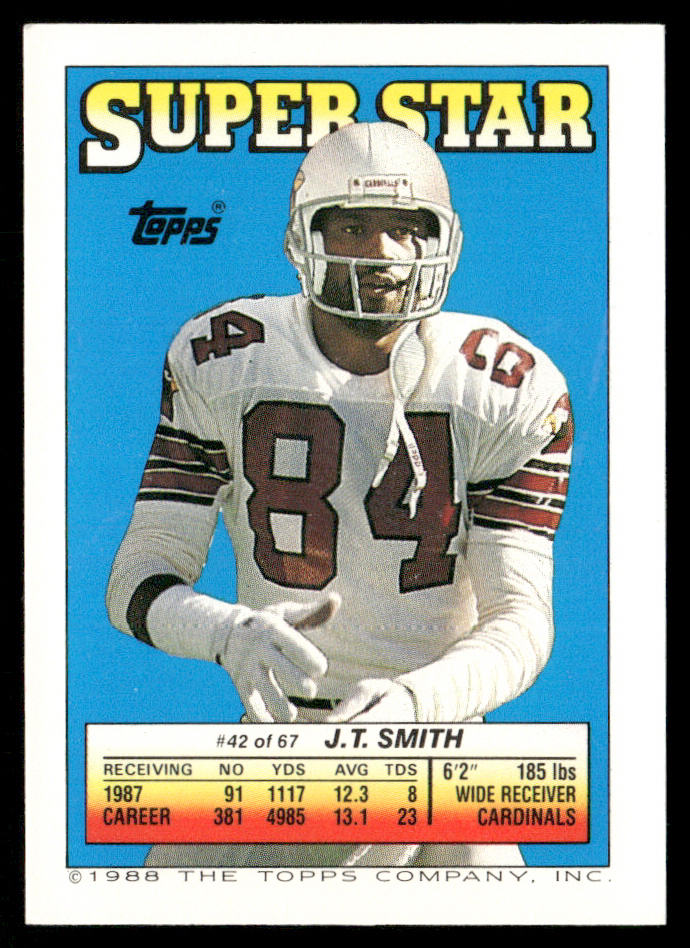 Kenny Easley / White AP, FOIL 1988 Topps Stickers #136 / 155 J.T. Smith 42