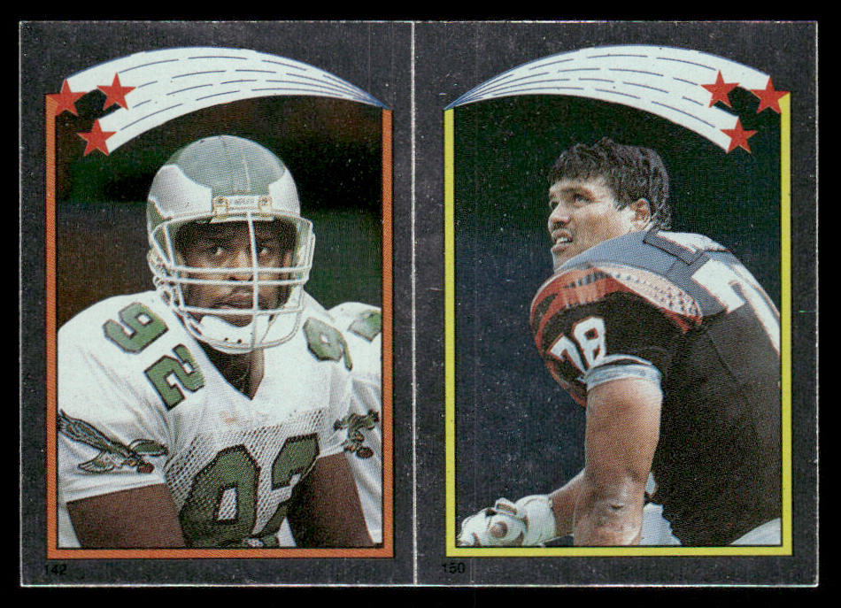 Reggie White / Munoz AP, FOIL 1988 Topps Stickers #142 / 150 Kenneth Davis 52