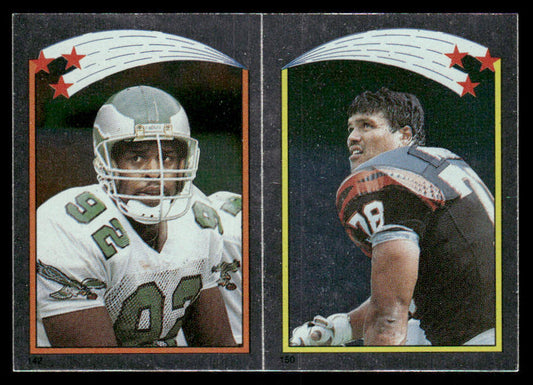 Reggie White / Munoz AP, FOIL 1988 Topps Stickers #142 / 150 Kenneth Davis 52