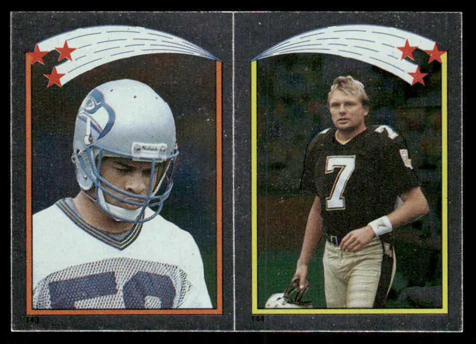 Fredd Young / Andersen AP, FOIL 1988 Topps Stickers #143 / 144 James Jones 63