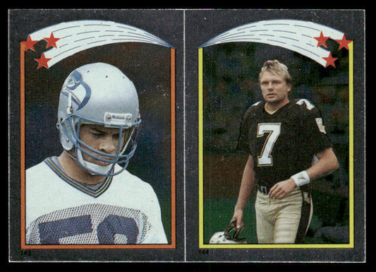 Fredd Young / Andersen AP, FOIL 1988 Topps Stickers #143 / 144 James Jones 63