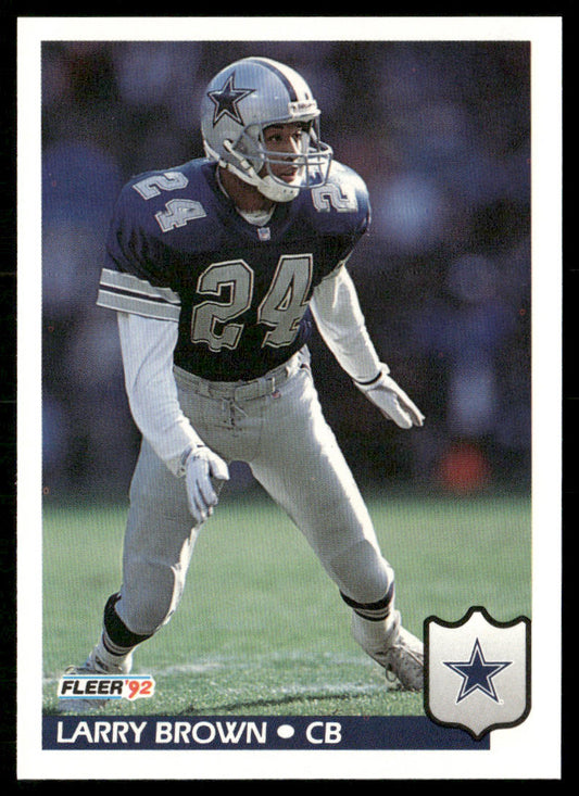 Larry Brown 1992 Fleer #78 Dallas Cowboys