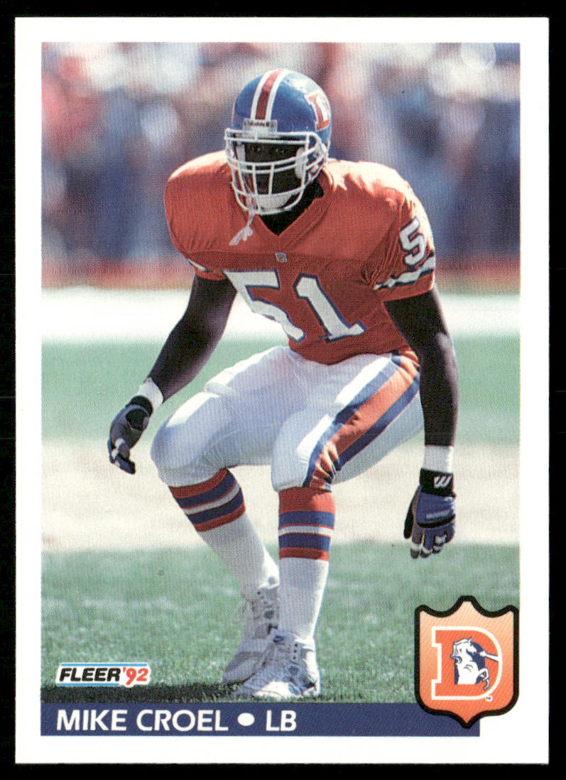 Mike Croel 1992 Fleer #93 Denver Broncos