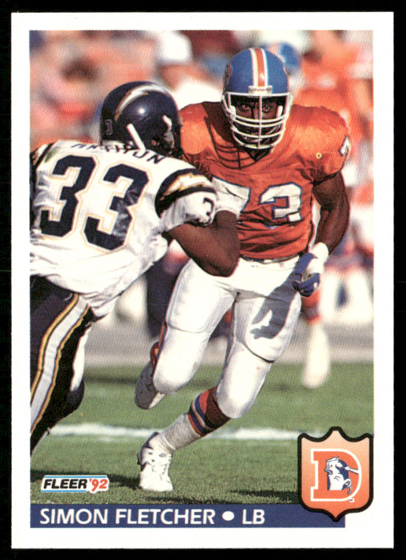 Simon Fletcher 1992 Fleer #95 Denver Broncos