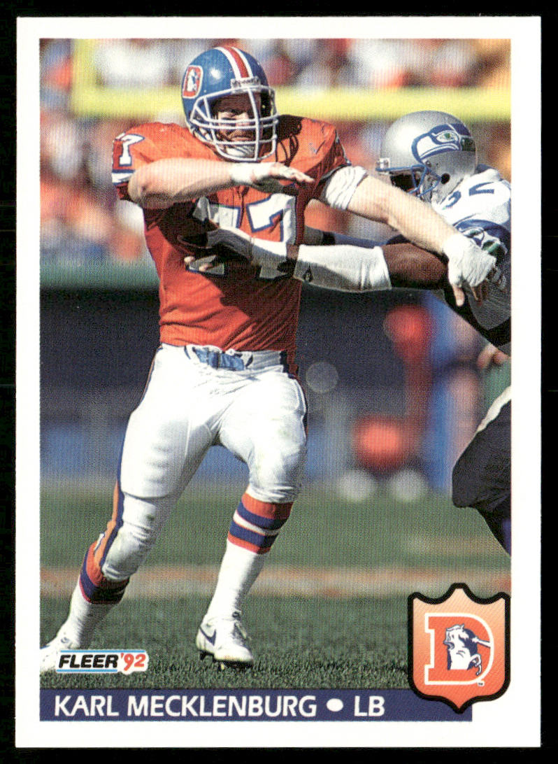 Karl Mecklenburg 1992 Fleer #101 Denver Broncos