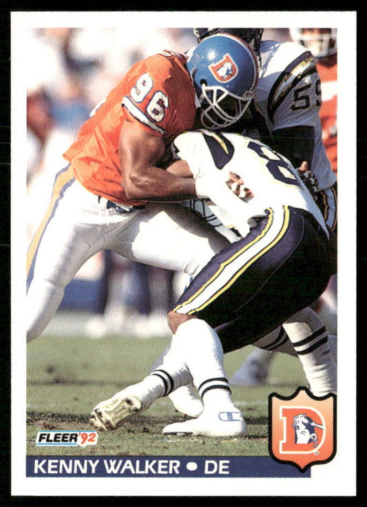 Kenny Walker 1992 Fleer #106 Denver Broncos