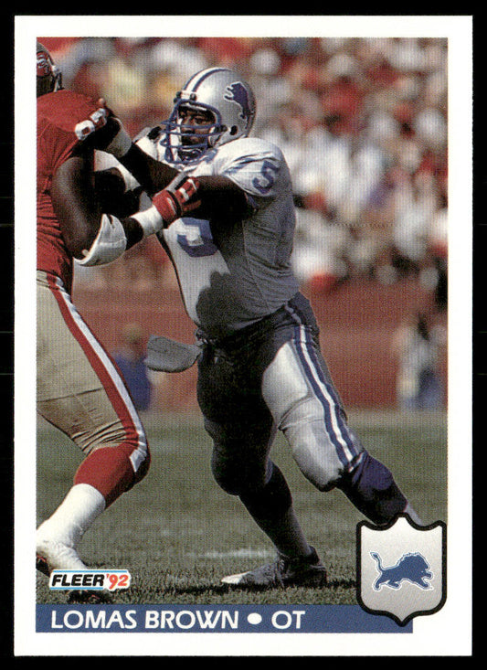 Lomas Brown 1992 Fleer #111 Detroit Lions