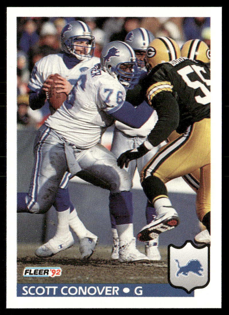 Scott Conover 1992 Fleer #112 RC Detroit Lions