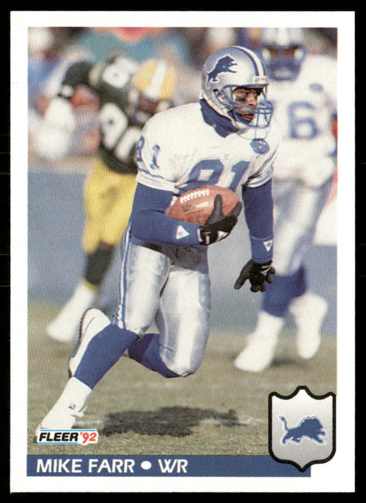 Mike Farr 1992 Fleer #114 Detroit Lions