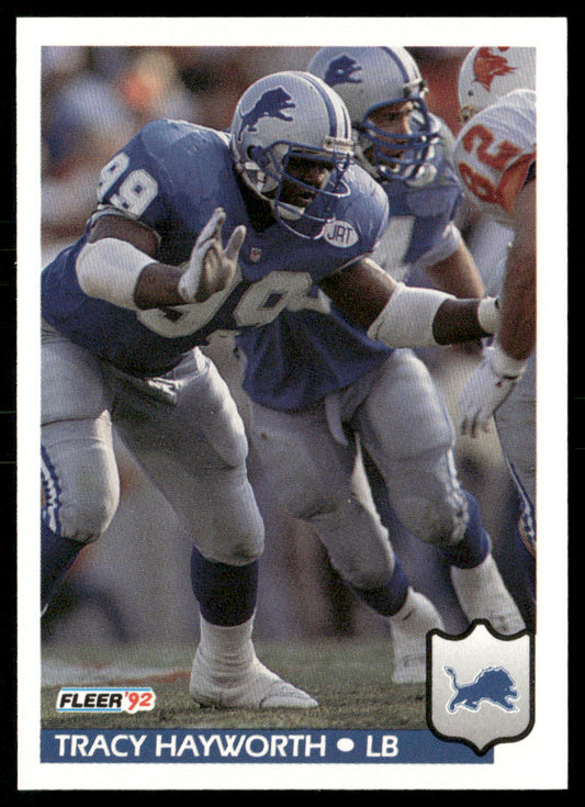Tracy Hayworth 1992 Fleer #117 RC Detroit Lions