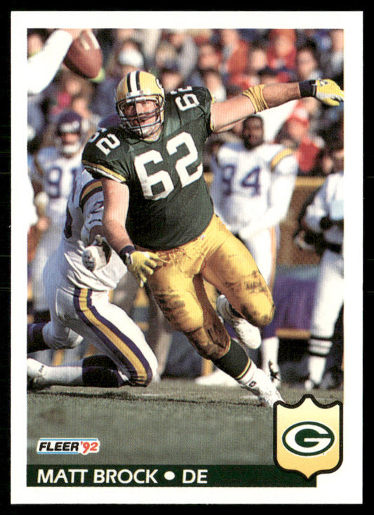 Matt Brock 1992 Fleer #127 Green Bay Packers