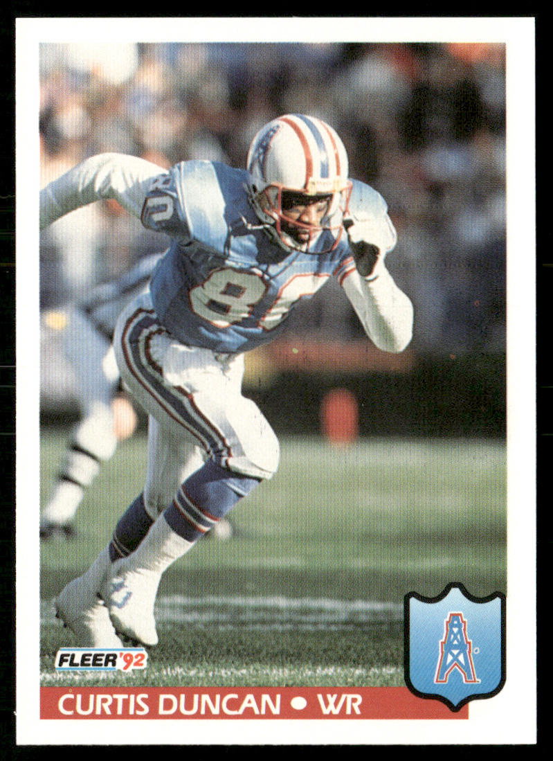 Curtis Duncan 1992 Fleer #143 Houston Oilers