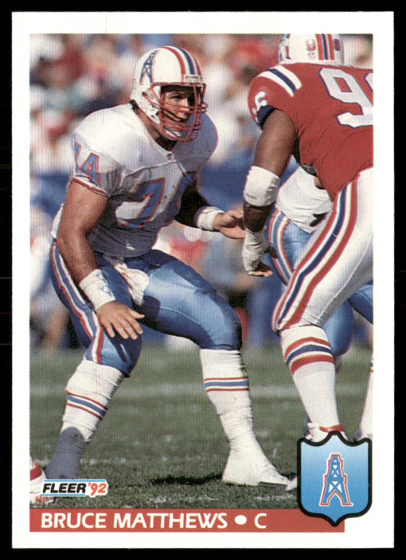 Bruce Matthews 1992 Fleer #150 Houston Oilers