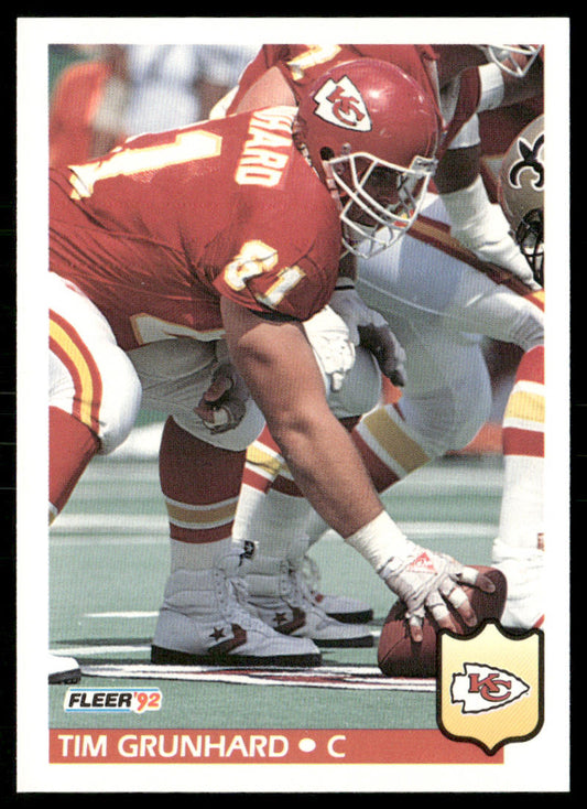 Tim Grunhard 1992 Fleer #171 Kansas City Chiefs