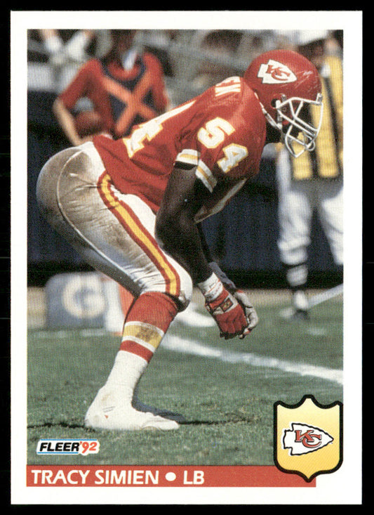 Tracy Simien 1992 Fleer #182 RC Kansas City Chiefs