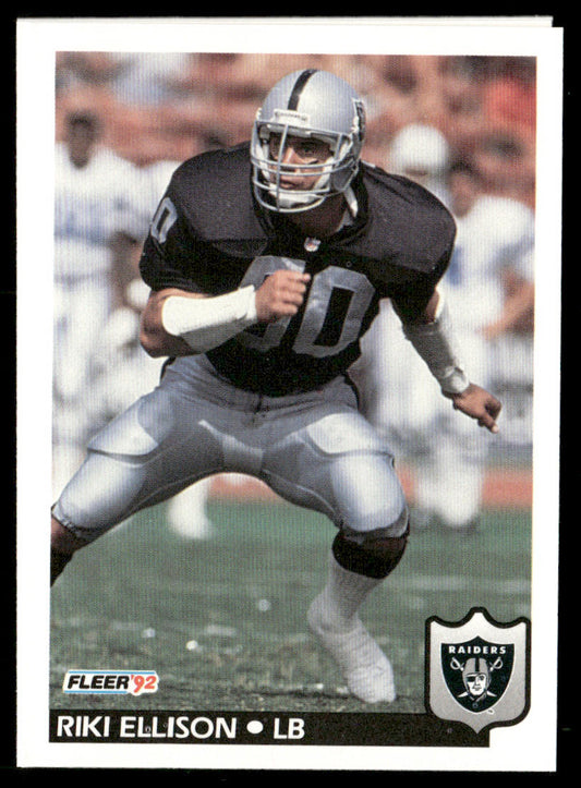 Riki Ellison 1992 Fleer #193 Los Angeles Raiders