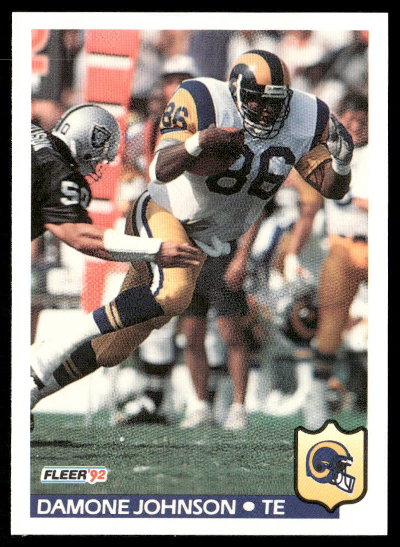Damone Johnson 1992 Fleer #215 Los Angeles Rams