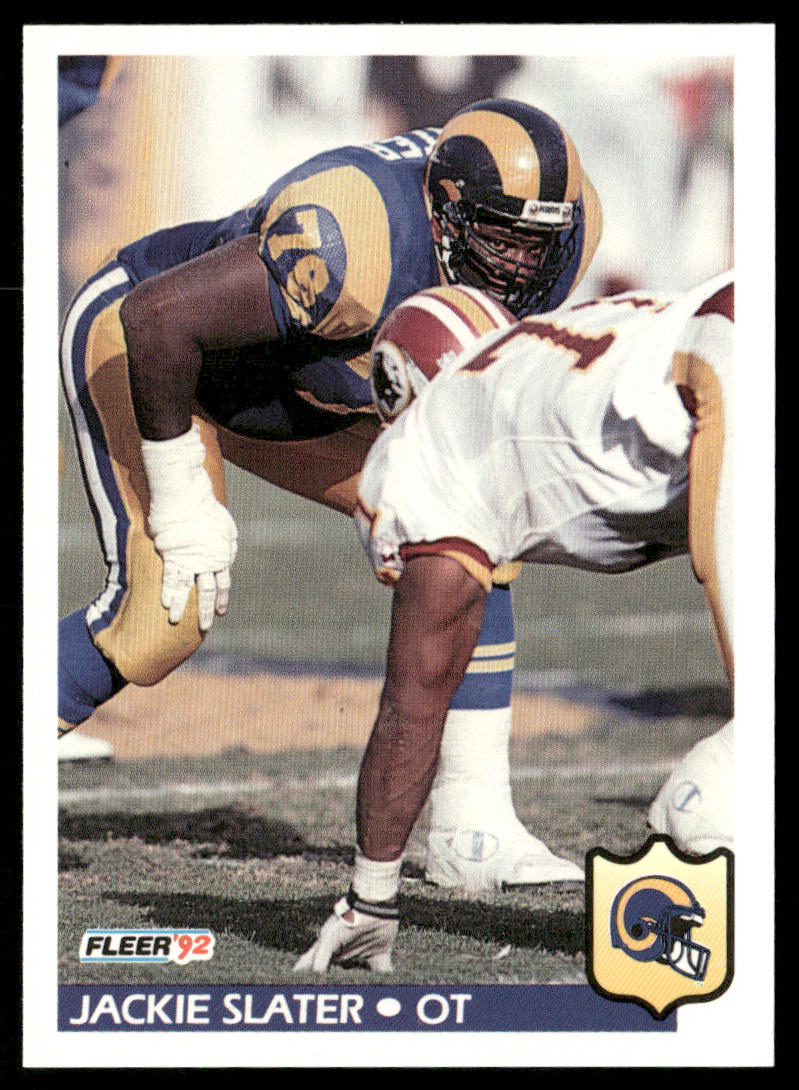 Jackie Slater 1992 Fleer #218 Los Angeles Rams