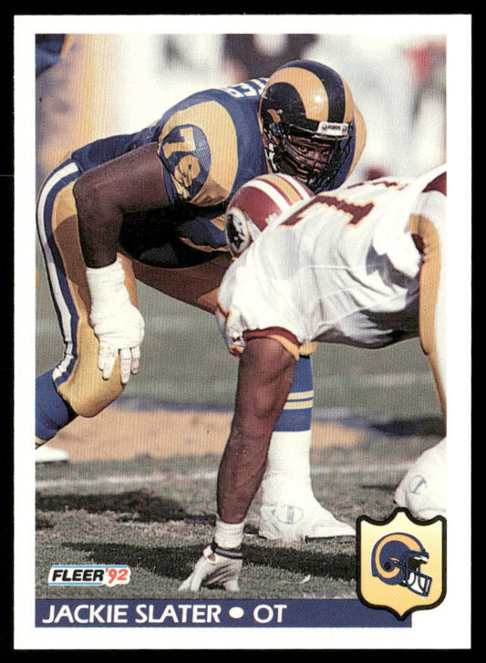 Jackie Slater 1992 Fleer #218 Los Angeles Rams