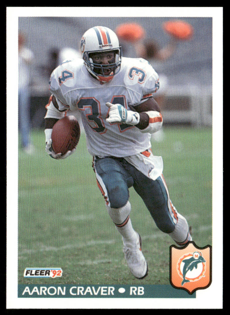 Aaron Craver 1992 Fleer #224 Miami Dolphins