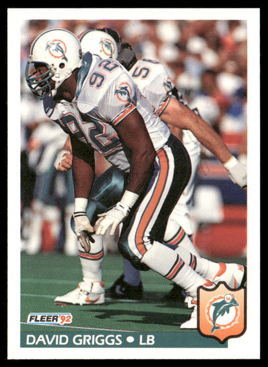 David Griggs 1992 Fleer #228 Miami Dolphins