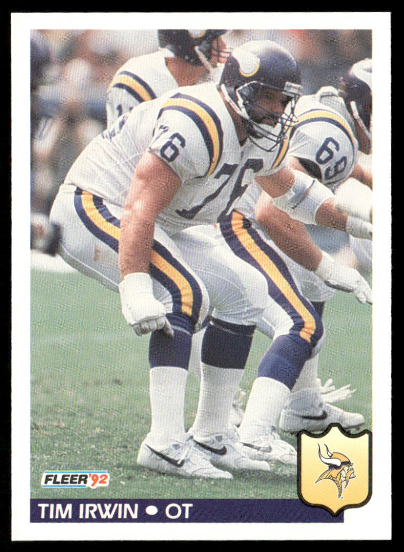 Tim Irwin 1992 Fleer #245 Minnesota Vikings