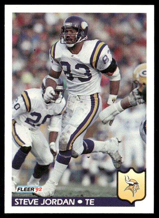 Steve Jordan 1992 Fleer #246 Minnesota Vikings