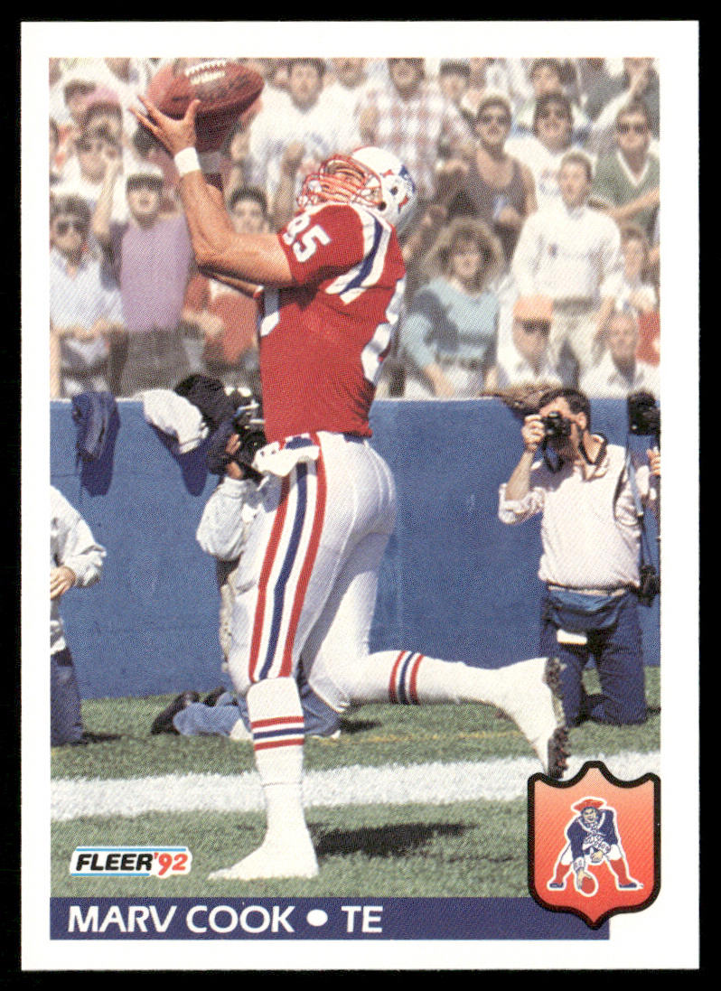 Marv Cook 1992 Fleer #257 New England Patriots
