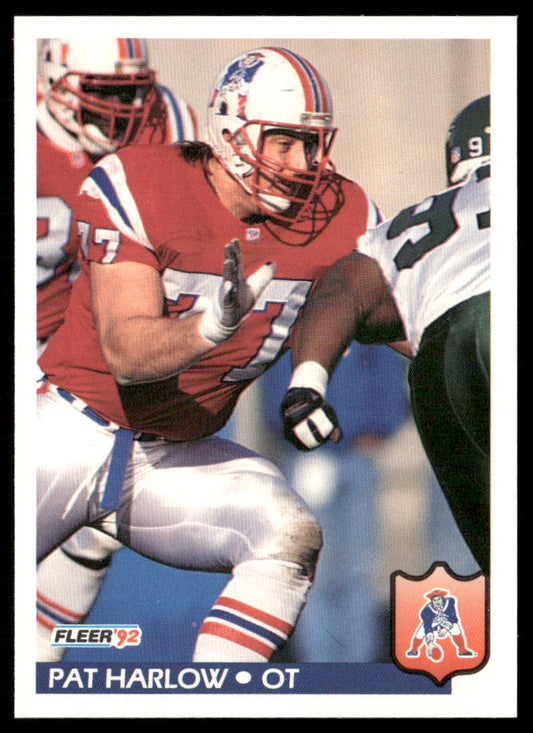 Pat Harlow 1992 Fleer #259 New England Patriots