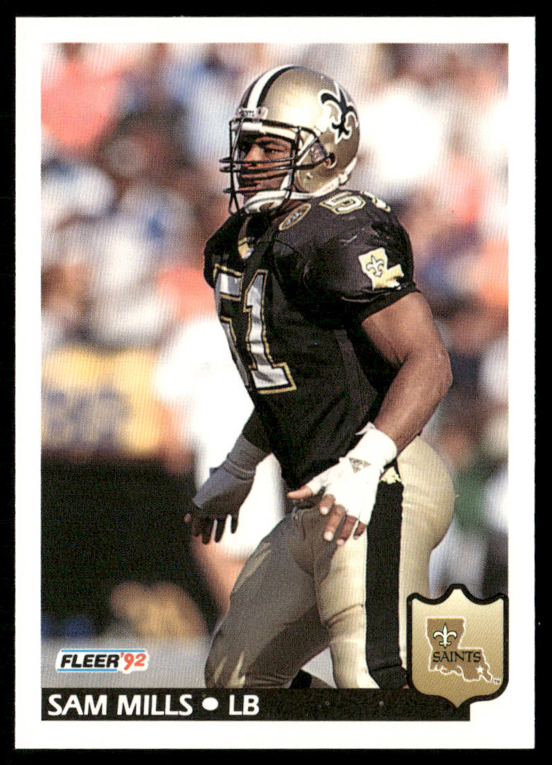 Sam Mills 1992 Fleer #282 New Orleans Saints