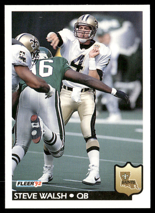 Steve Walsh 1992 Fleer #285 New Orleans Saints