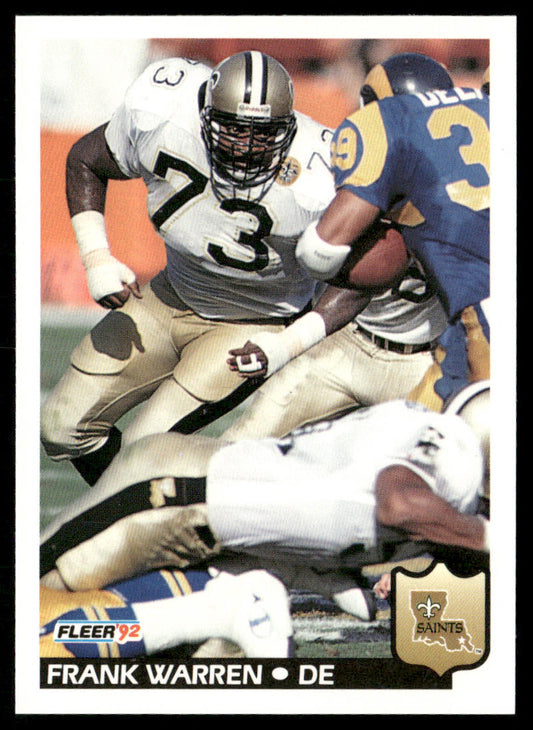 Frank Warren 1992 Fleer #286 New Orleans Saints