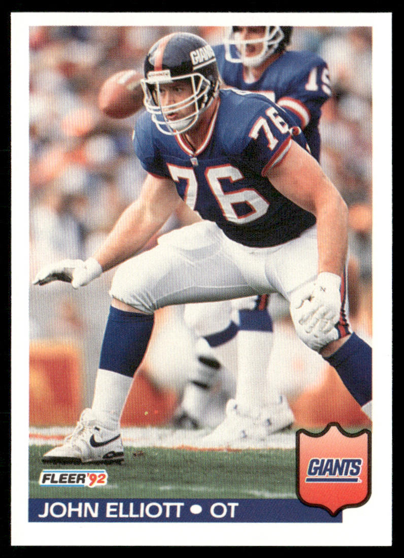 John Elliott 1992 Fleer #290 New York Giants