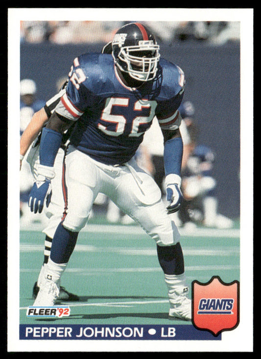 Pepper Johnson 1992 Fleer #295 New York Giants