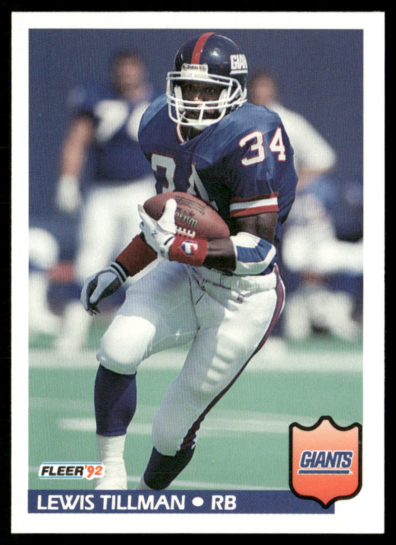 Lewis Tillman 1992 Fleer #302 New York Giants