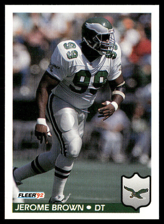 Jerome Brown 1992 Fleer #317 Philadelphia Eagles