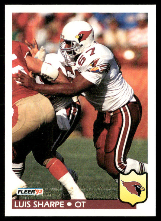 Luis Sharpe 1992 Fleer #337 Phoenix Cardinals