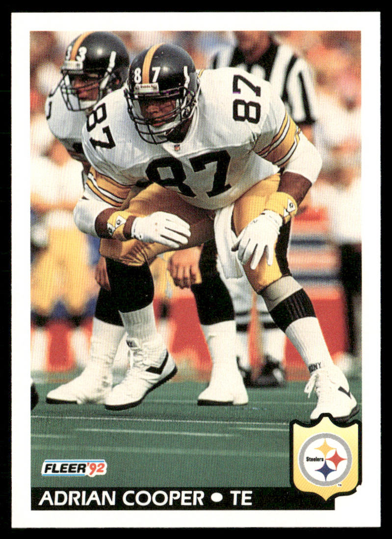 Adrian Cooper 1992 Fleer #342 Pittsburgh Steelers