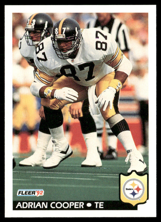 Adrian Cooper 1992 Fleer #342 Pittsburgh Steelers