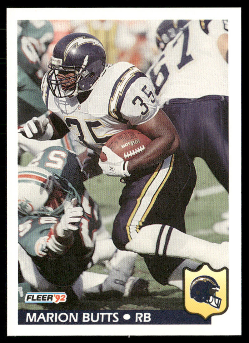 Marion Butts 1992 Fleer #356 San Diego Chargers