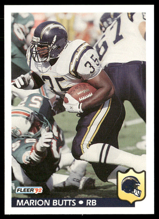 Marion Butts 1992 Fleer #356 San Diego Chargers