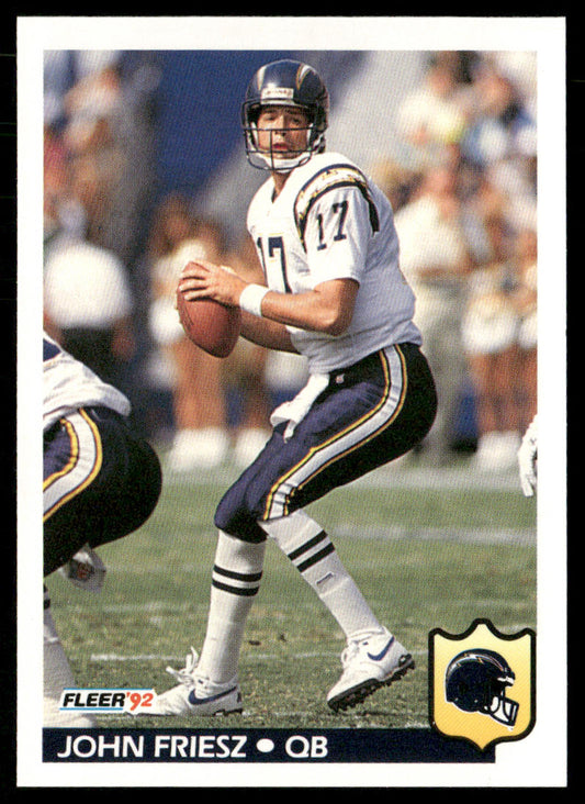 John Friesz 1992 Fleer #358 San Diego Chargers