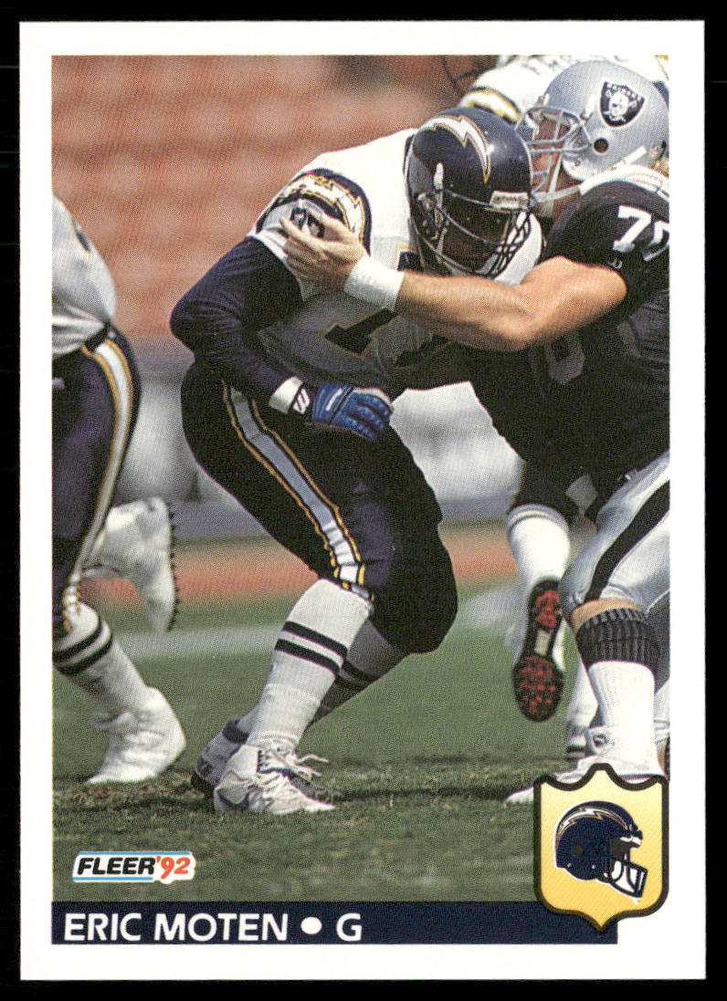 Eric Moten 1992 Fleer #365 San Diego Chargers