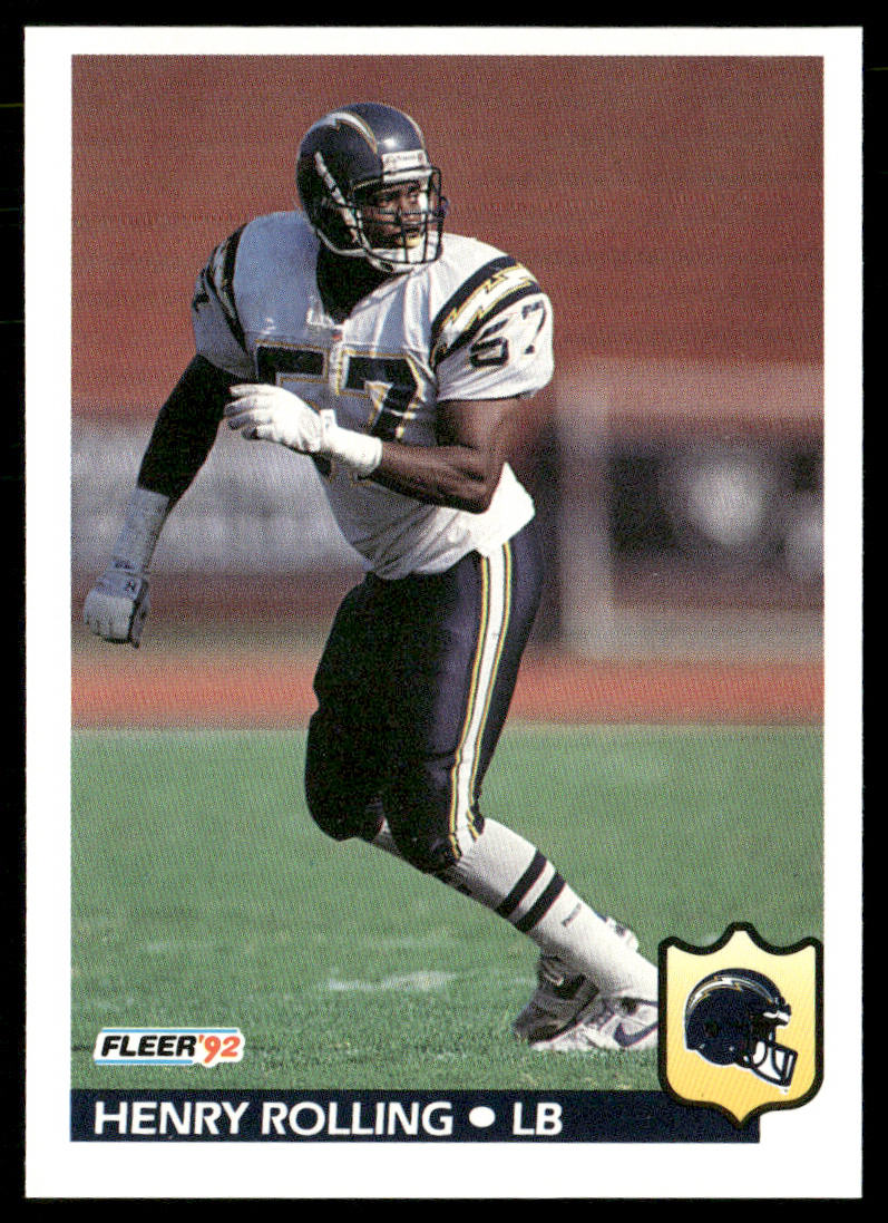 Henry Rolling 1992 Fleer #368 San Diego Chargers