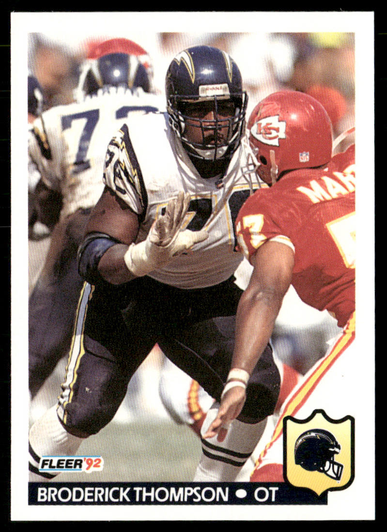 Broderick Thompson 1992 Fleer #369 San Diego Chargers
