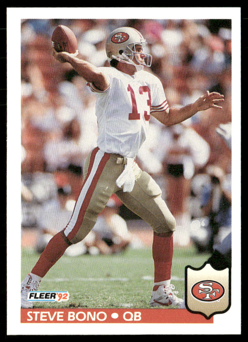 Steve Bono 1992 Fleer #371 RC San Francisco 49ers