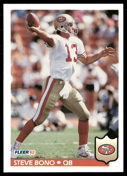 Steve Bono 1992 Fleer #371 RC San Francisco 49ers