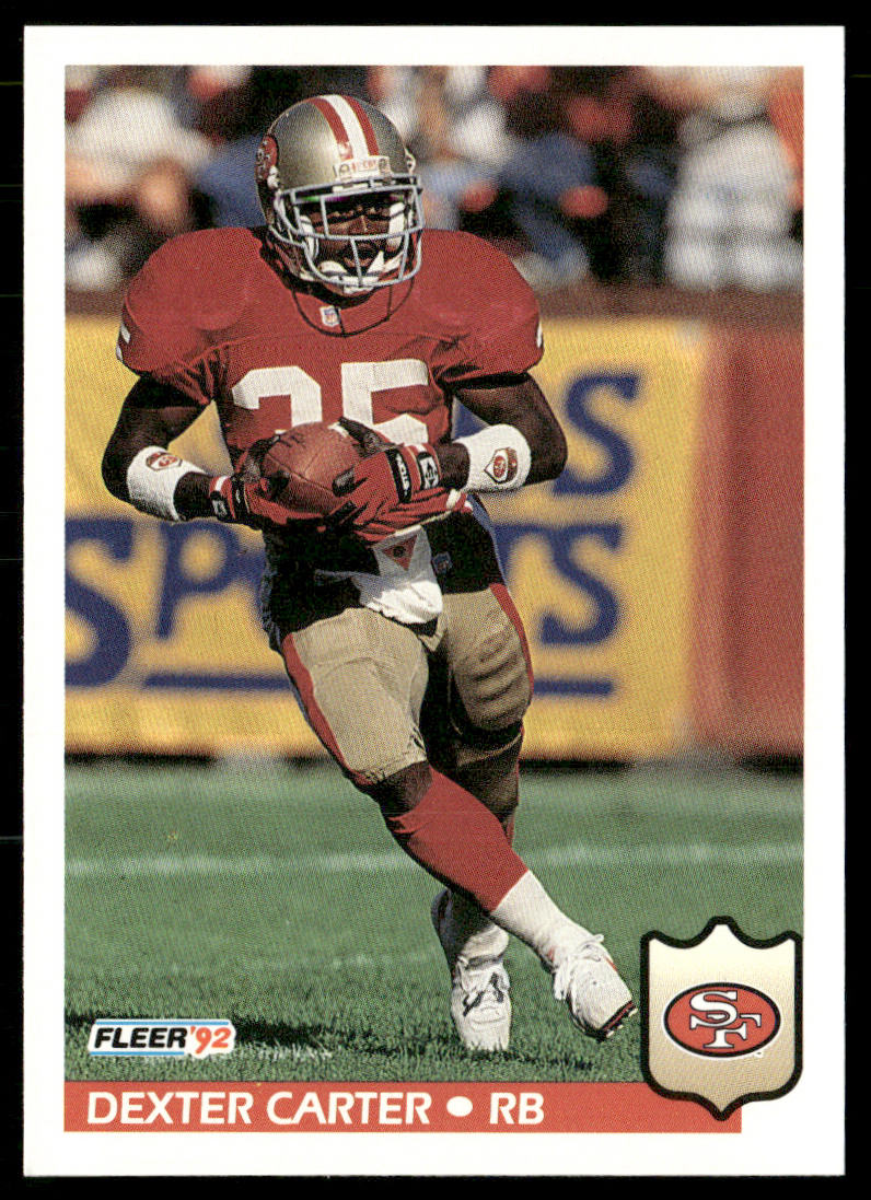 Dexter Carter 1992 Fleer #373 San Francisco 49ers