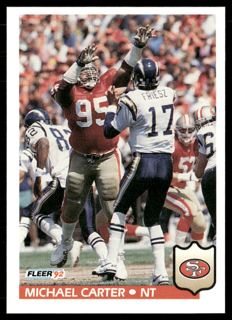 Michael Carter 1992 Fleer #374 San Francisco 49ers