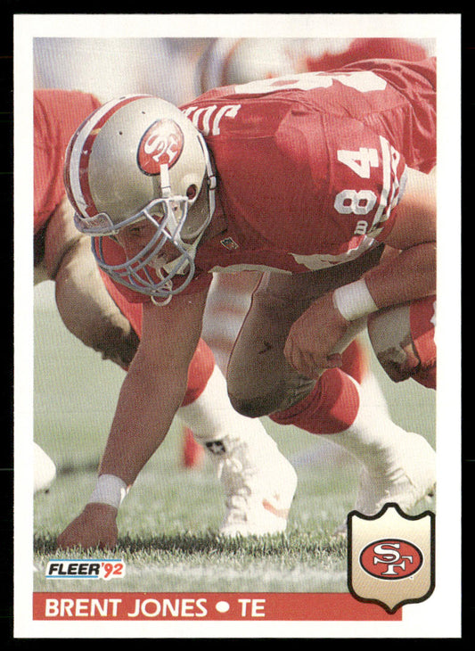 Brent Jones 1992 Fleer #380 San Francisco 49ers